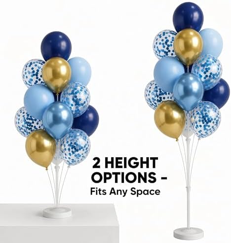 Blue Gold Balloon Column Kit Set of 2 for Floor&Table Party Decor - Image 3