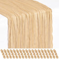 18 Pack Nude Cheesecloth Table Runner 17x108 Inches Boho Home Decor by Showgeous