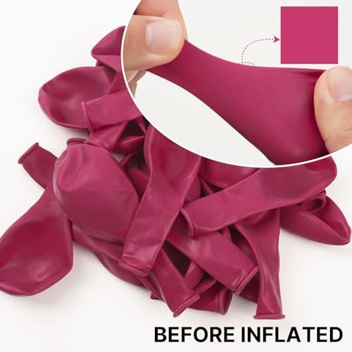 PartyWoo Hot Pink Balloons 50pcs Magenta Fuchsia Color 12 Inch - Image 4