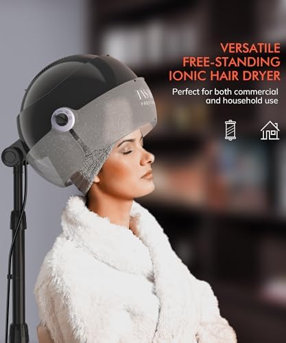 TASALON Ionic Hooded Hair Dryer - 1875W Bonnet Dryer with 3 Temperature Settings - Portable Standing Dryer for Home and Salon - Image 6