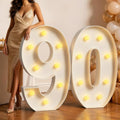 Imprsv Marquee Numbers 3FT Large Light Up Numbers 90 Birthday Decorations by Letsmakeitimpressive