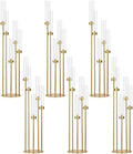 6PCS 5 Arm Gold Candle Holders for Wedding Table Centerpieces,39.37'' Tall by WeddingPartyDecoration