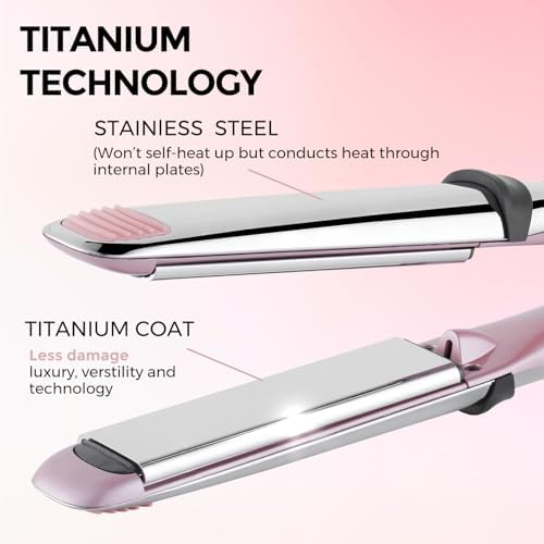Rozamor Professional 1.25 Inch Titanium Flat Iron, Straightener & Curler - Image 2