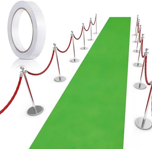 Grass Green Carpet Runner for Wedding Party Aisle with Tape by Shappy