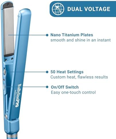 BaBylissPRO 1" Ultra Thin Flat Iron, Hair Straightener, Shorter Plates - Image 3