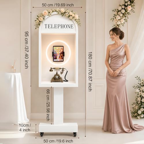 RDYMONKEY Audio Guest Book Stand White Telephone Booth - Image 2