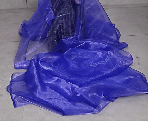 40 Yard Organza Fabric 44" Wide for Wedding Event Décor - Royal Blue - Image 3