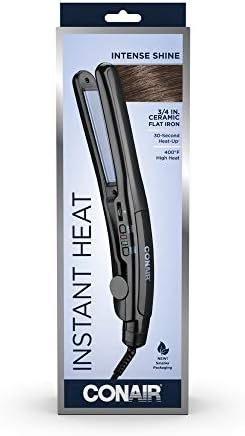 Conair Flat Iron, Instant Heat, Turbo Heat Boost, Ceramic, 3/4" - Image 4