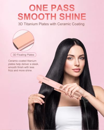 SHRATE Flat Iron Hair Straightener | 2 in 1 Flat Iron and Curler | 1.2 Inch - Image 4