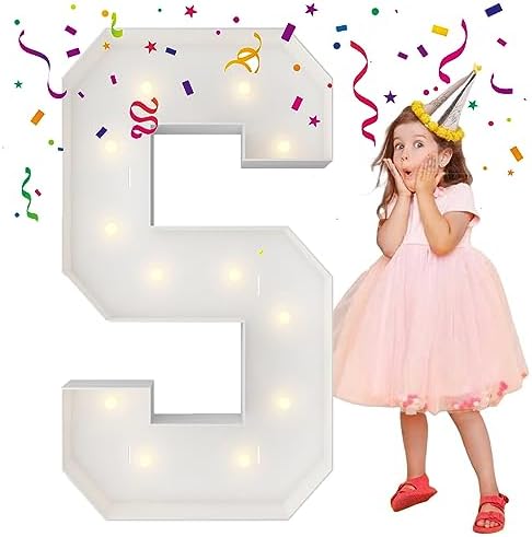 4FT Marquee Letters, Large Light Up Letters S for Party Decor by MerryMosaics