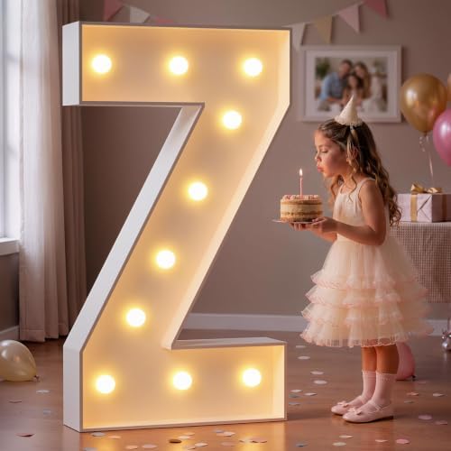 imprsv Large Marquee Letters, 4FT Light Up Letters Z Sign for Party Decor by Letsmakeitimpressive