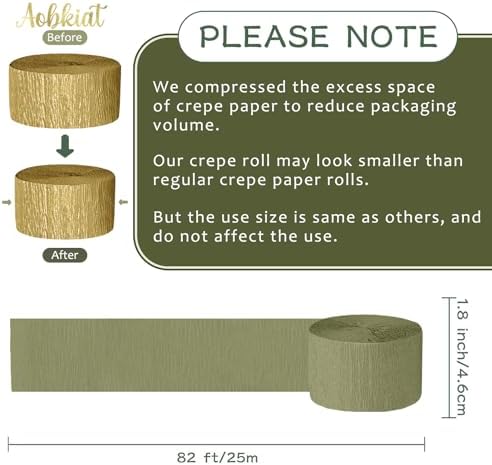 AOBKIAT Baby Shower Decorations,Dark Green Sage Streamers Party Decorations - Image 5