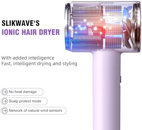 Hair Dryer Fast Dry Professional Ionic Hairdryer, Super Compact & Lightweight with Even Heat Anti-Static, Frizz-Control, Quick Drying, Energy Saving, Hairdryers for Women & Man - Image 2