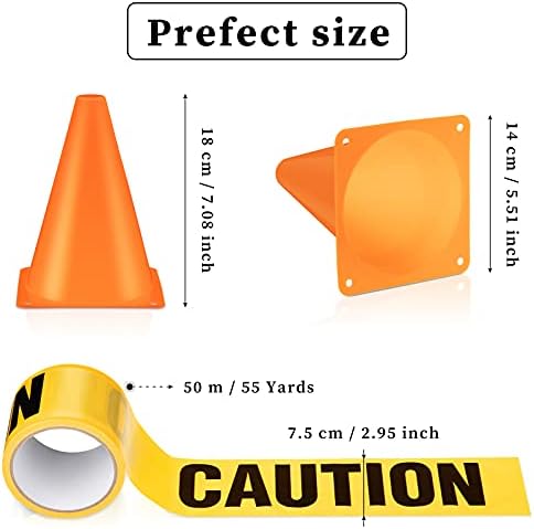 Frienda 11 Pcs Construction Party Decorations Set, 7.1 Inch Tall, Classic - Image 2