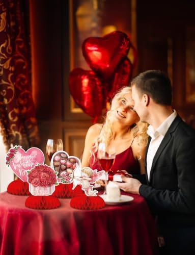 Valentine Honeycomb Centerpieces for Table, Valentine Table Decorations - Image 6