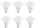 6 Pack Metallic Foil Spary Centerpieces for Tables, White Centerpieces for Tables Decorations, Star Brust Table Centerpieces for Birthday Graduation Wedding Baby Shower Party by Unknown