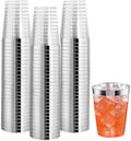 I00000 100PCS Silver Plastic Cups, 10 OZ Disposable Clear Plastic Cups by I00000