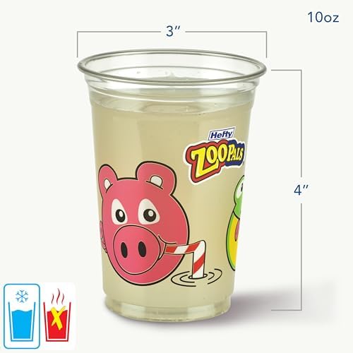 Hefty Zoo Pals Disposable Kids Cups, 10oz, 25ct - Image 2