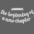 BEISHIDA White Pre-Strung Glitter The Beginning of A New Chapter Banner by Beishida