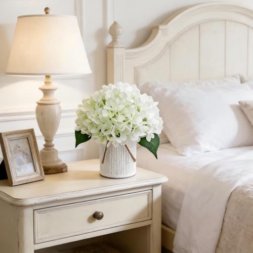 Ivory White Flower Table Centerpieces,Set of 6, Hydrangeas - Image 5
