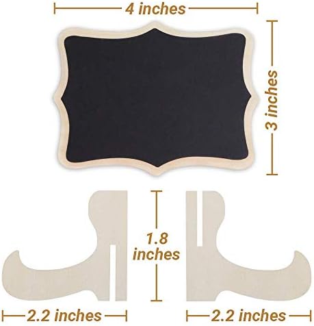 Mini Chalkboard Signs, 20 Pack Framed Small Chalk Board Food Labels with Easel Stand for Party Buffet or Wedding Celebration, Wooden Blackboard as Place Cards for Table Setting or Numbers - Image 5