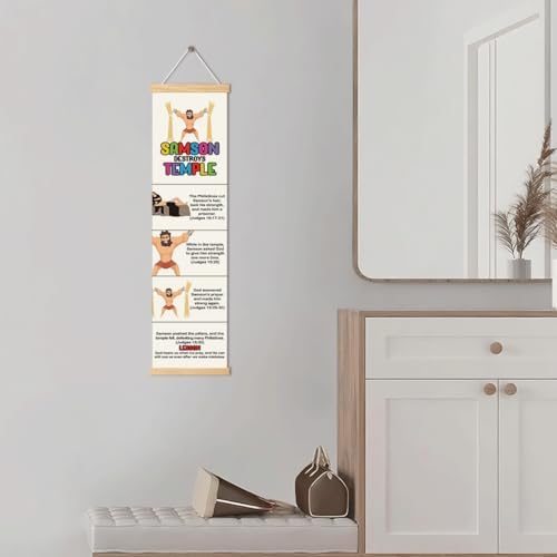 Samson Strength Banner, Church Banner, Christian Rustic Hanging Door Flag, Farmhouse Decorations Outdoor Indoor, Church Activity Decor, Bible Lesson, Scripture and Words Decorations - Image 5