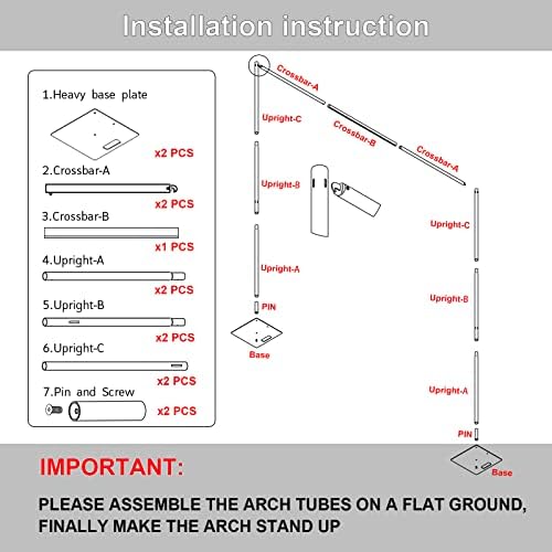 Hecis Pipe and Drape Backdrop Stand,8ft x 10ft Backdrop Stand, Adjustable Metal Heavy Duty Wedding Background for Parties Birthday Party Baby Shower Wedding Decorations - Image 6