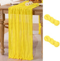 Yellow Cheesecloth Table Runner Fall Wedding Picinc Decor 10ft, 2 Pack by MLMC