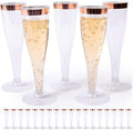 Prestee Disposable Champagne Flutes, 4.5 oz Plastic Champagne Glasses by Prestee