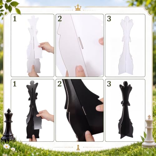Junkin 13 Pcs Giant Wonderland Chess Set, Wonderland Party Decor - Image 6