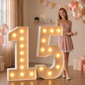 imprsv 4FT Marquee Numbers 15, Light Up Numbers for 15th Birthday Decor by Letsmakeitimpressive