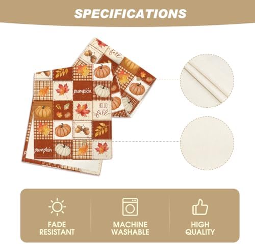 Artoid Mode 210 GSM Fall Table Runner Home Party Decor 13x90 Inch - Image 5