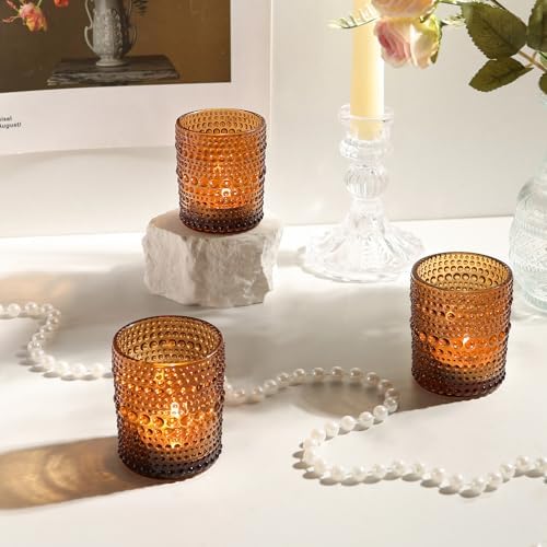 36 Pack Votive Candle Holders, Amber Candles Holders for Christmas - Image 4