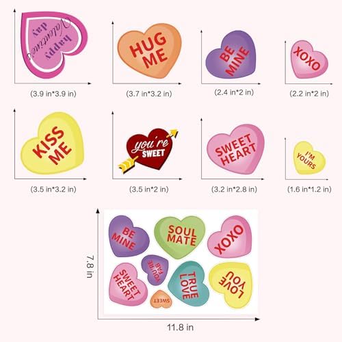 10 Sheets Valentines Day Window Clings for Valentines Decor, Reusable - Image 7