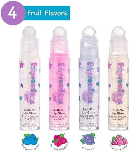 12pc Fruit Flavored Lip Gloss Necklace Set - Non-Toxic Wearable Lip Gloss - Image 4