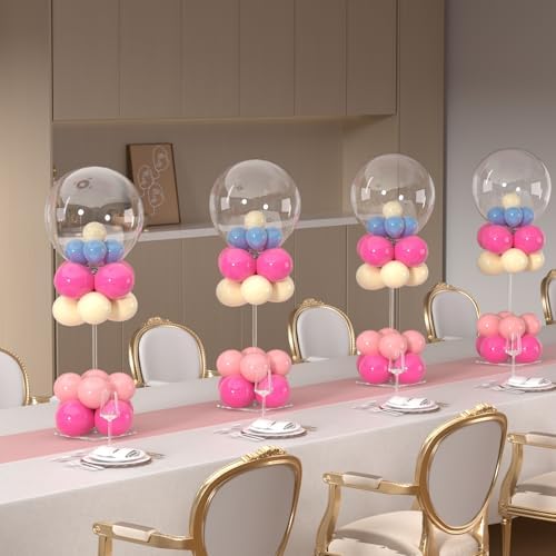 12 Pack Clear Acrylic Balloon Stand 23.6 inch Party Centerpiece - Image 5