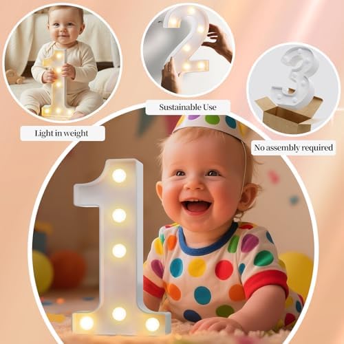 8.86 Inch Marquee Light Up Numbers 2 for Party Decorations - Image 2