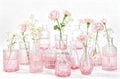 Mini Bud Vases Centerpieces for Tables,Clear Bud Vases for Flowers,Small Flower Vases Suitable for Birthday Party,Anniversary,Wedding Reception,Baby Shower (GradPink, 12PCS) by Unknown