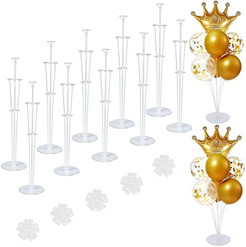 10 Sets of Balloon Stands for Table Balloon Stand Allowing Balloons To Float Without Helium Tank Balloon Holder Decorations for Birthday Party Wedding Festival Christmas by ROYUYE