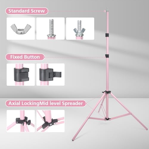 Backdrop Stand 10x7ft(WxH) Photo Studio Adjustable Background Stand Support kit with 2 Crossbars, 6 Clamps, 2 Sandbags and Carry Bag for Parties, Events Decoration, Wedding, Photography (Pink) - Image 4