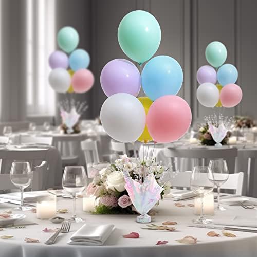 2 Set Pastel Birthday Decorations Rainbow Party Table Balloons Centerpiece Stand Kit for Girls Baby Shower Wedding Prom Graduation Unicorn Theme Table Decorations - Image 3