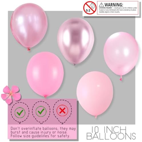 Pink Balloon Stand Kit Set of 2 for Table or Floor Girls Party Decor - Image 3