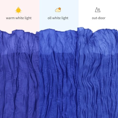 6 Pack Royal Blue Cheesecloth Table Runner, 17 x 108 inch, Semi Sheer Boho Cheese Cloth Fabric Table Runner Bulk for Wedding, Birthday, Party, Holiday, Home Decor (Royal Blue) - Image 6