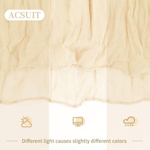 16 Pack Ivory Cheesecloth Table Runner 20 x 120 inch Gauze Table Runners 10 FT Long,Semi Sheer Cheese Cloth Fabric Table Runner Bulk for Wedding,Party,Baby Shower,Bridal Shower Decoration - Image 7