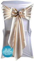 Leading Linens 1 pc Ivory 108"x8" Satin Bow Sash Chair Cover Decoration by LeadingLinens