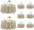 Fitable 8 Pack Nature Tablecloths 84 Inch Round for 36"-60" Tables by Fitable