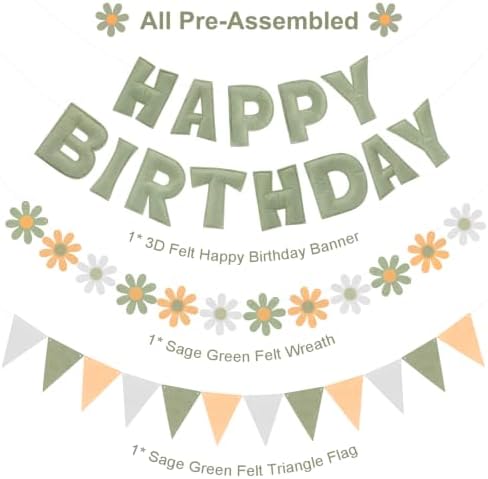 YEOCU Happy Birthday Decorations, No DIY, Pre-Strung 3D Banner - Image 4