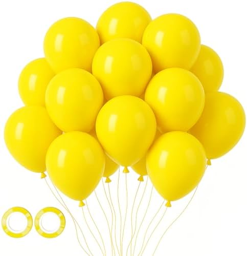 Voircoloria 105pcs Yellow Party Latex Balloons, 12inch by Voircoloria