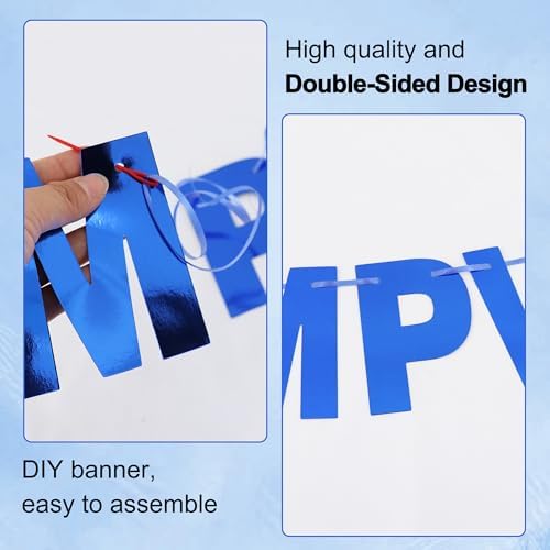 BEISHIDA Double-sided Blue 116PCS A-Z DIY Letter Custom Banner Party Decor - Image 3