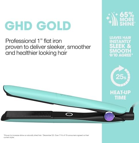 ghd Gold Styler 1" Flat Iron Hair Straightener, Mystic Aqua - Image 2